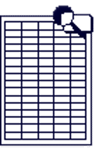 Slika Naljepnice  35,6x 16,9 bijele zaobljene 100/1 MAYSPIES