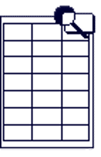Slika Naljepnice  63,5x 38,1 bijele zaobljene 100/1 MAYSPIES