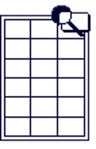 Slika Naljepnice  63,5x 46,6 bijele zaobljene 100/1 MAYSPIES